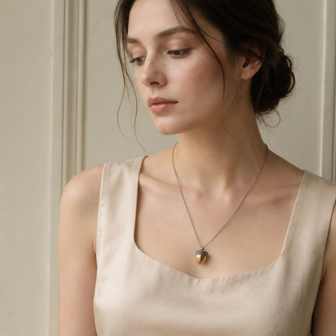 Acorn Secret Message in a Locket Necklace