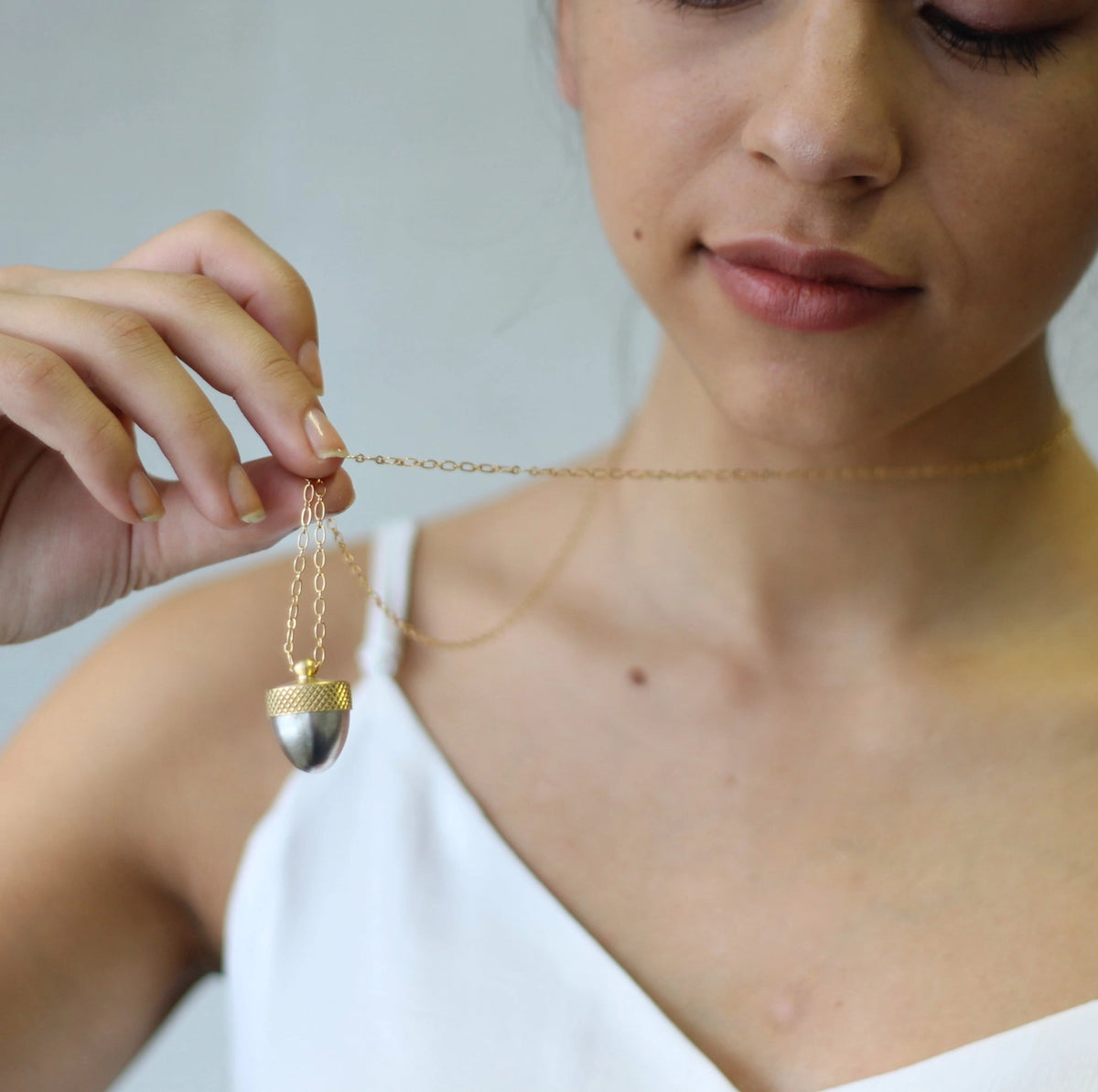 Acorn Secret Message in a Locket Necklace