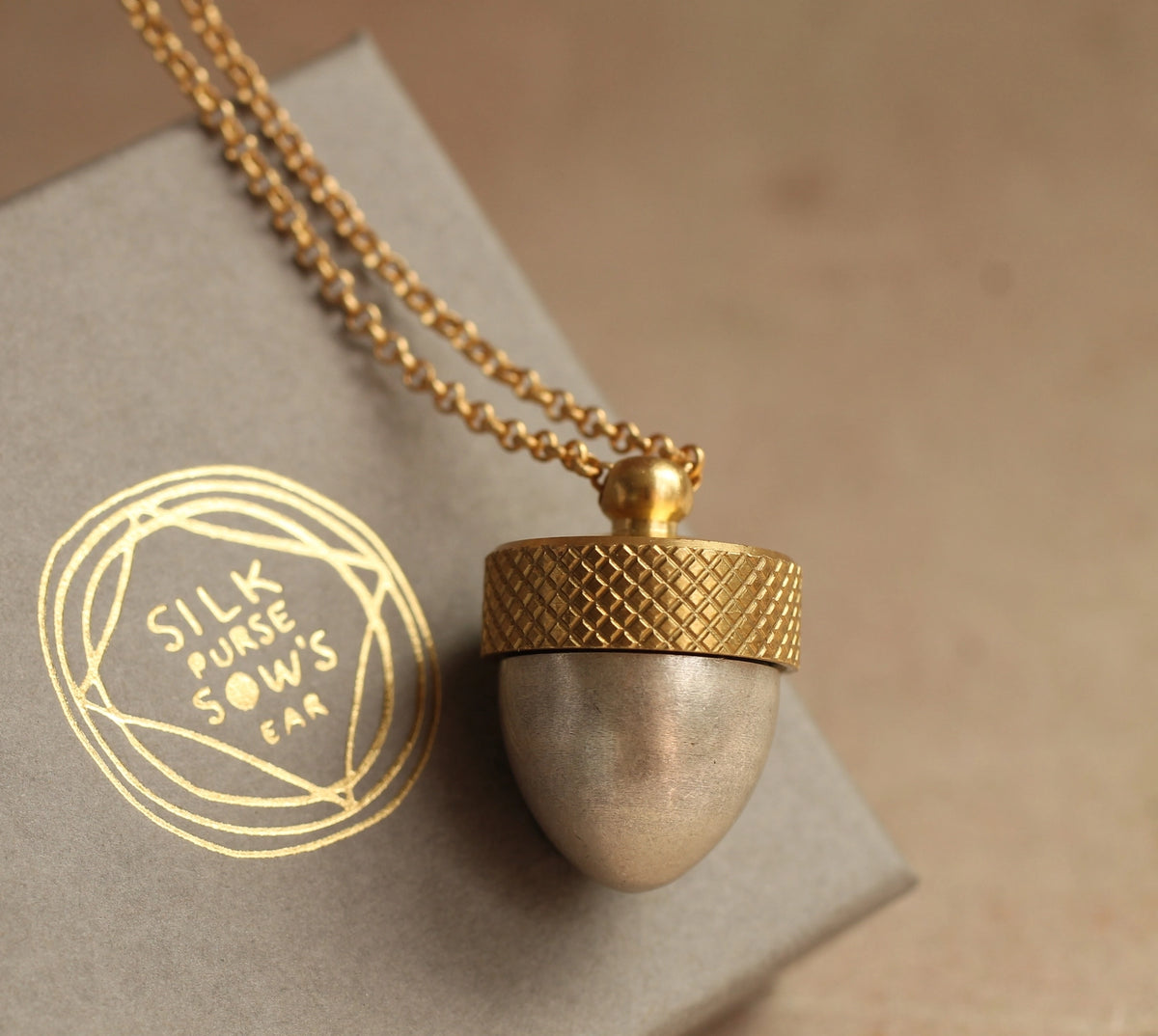 Acorn Secret Message in a Locket Necklace