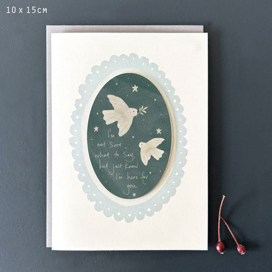 Starry Night “Not Sure What To Say” Greetings Card