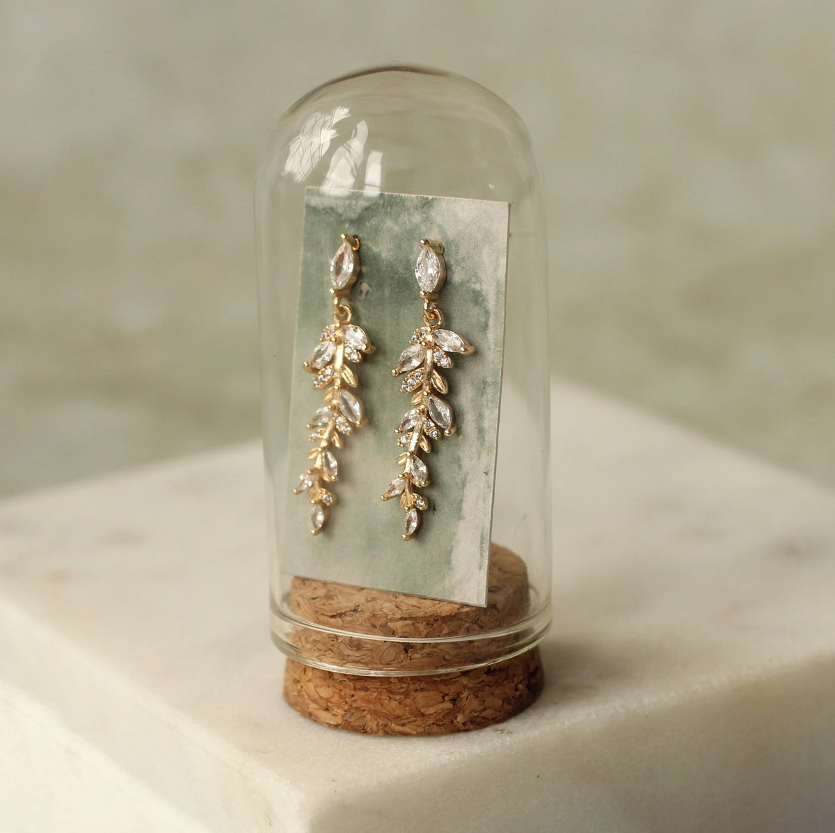 Feather Fern Drop Earrings