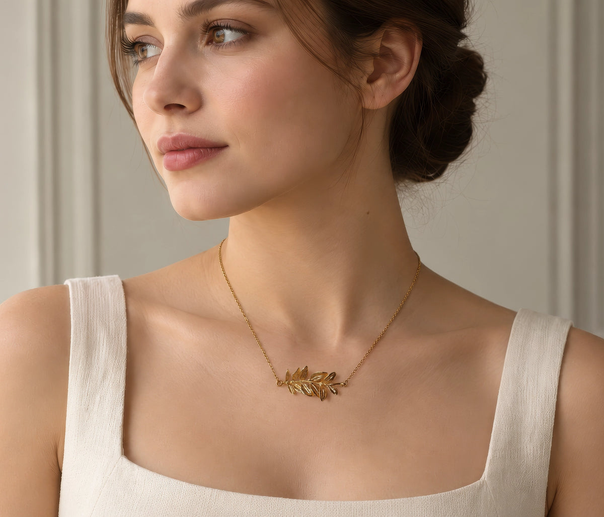 Rosemary Branch Necklace Gold