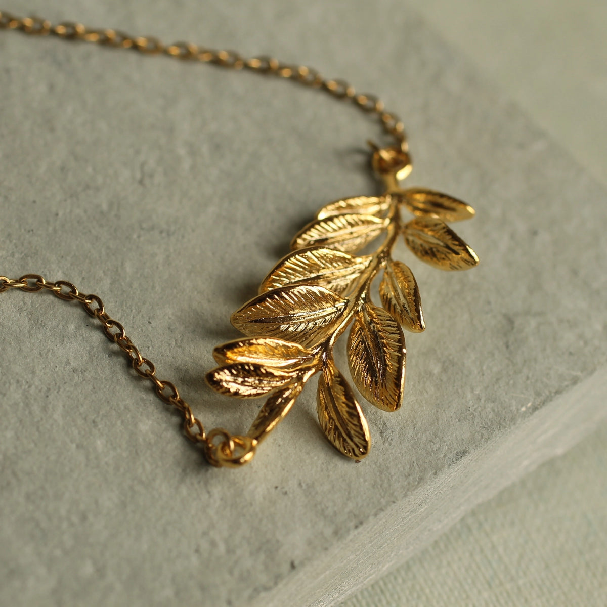 Rosemary Branch Necklace Gold