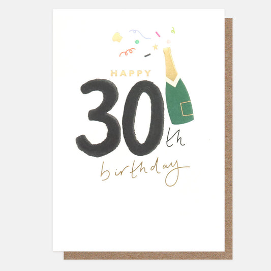 Happy Thirtieth Birthday Balloons Card