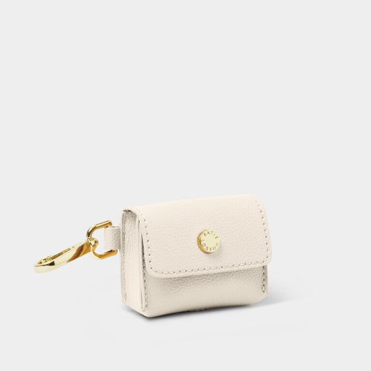 Katie Loxton Evie Clip On AirPod Case in Eggshell