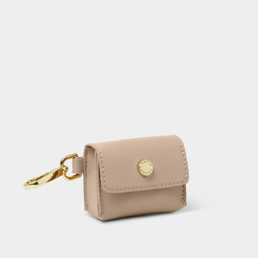 Katie Loxton Evie Clip On AirPod Case in Soft Tan