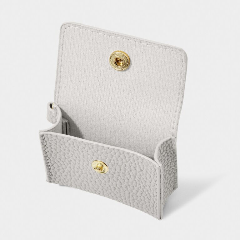 Katie Loxton Evie Clip On AirPod Case in Cool Grey