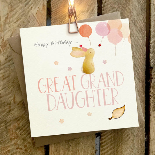 Great Grand Daughter Birthday Greetings Card