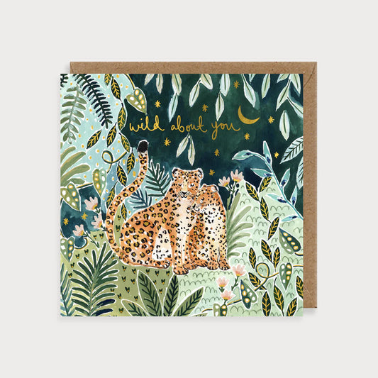 Leopard Couple Wild About You Card