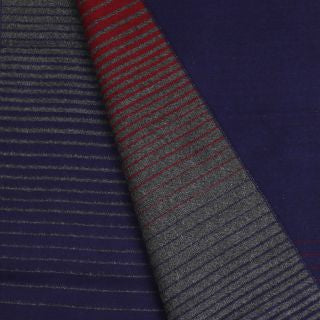 Men’s Red and Charcoal Line Check Scarf