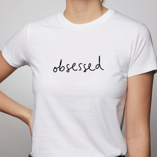 Megan Claire White T-Shirt Obsessed