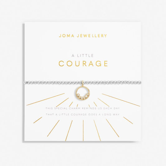 A Little ‘Courage’ Bracelet in Silver & Gold Plating