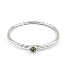 Luna London Pewter Bangle Black Diamond