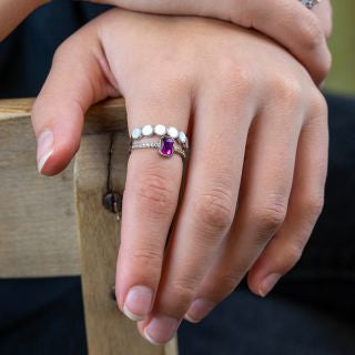 White Gold Plated Crystal Set Ring