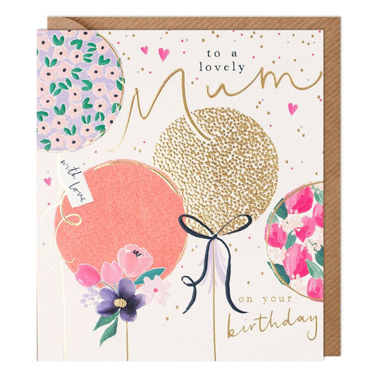 Lovely Mum Happy Birthday Greetings Card