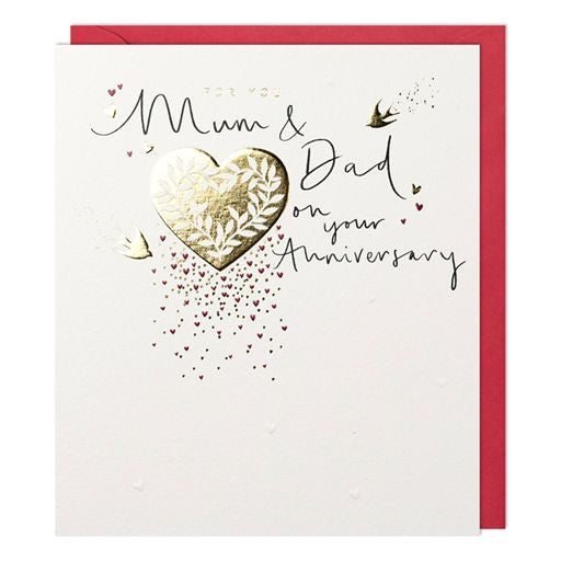 Mum and Dad Anniversary Greetings Card