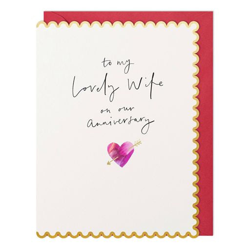 Lovely Wife Anniversary Greetings Card
