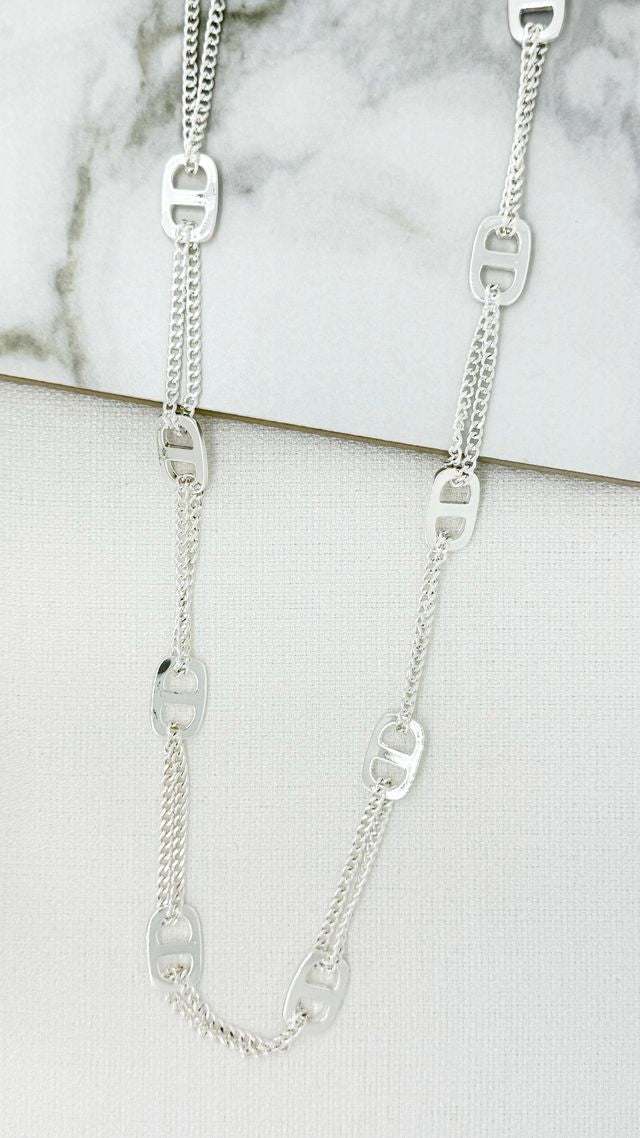 Envy Multi-chain Long Necklace Silver