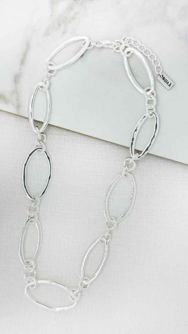 Envy Oval Link Necklace Silver