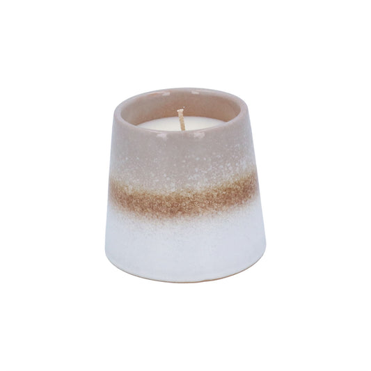 Beige Reactive Glaze Scented Candle