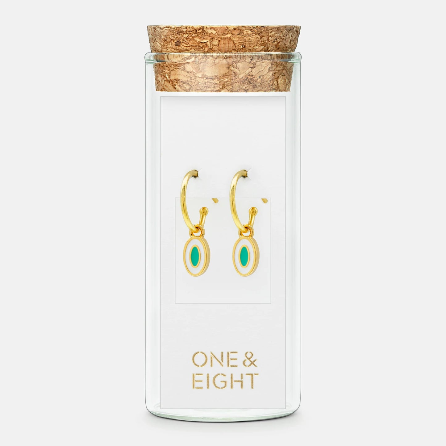 Oval Enamel Earrings