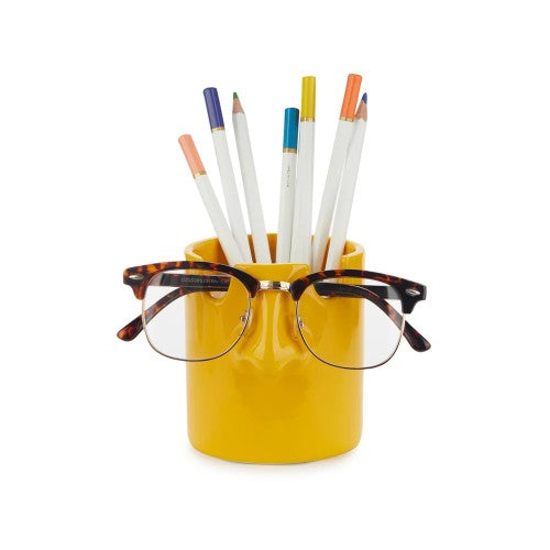 Balvi Nosey Buddy Glasses & Stationary Holder  Mustard