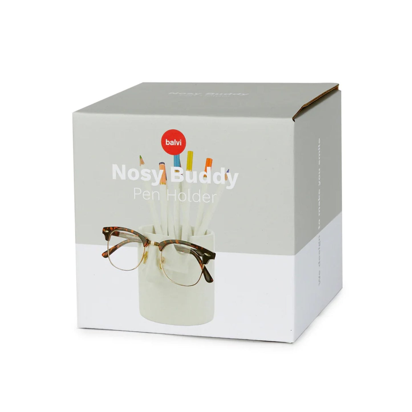 Balvi Nosey Buddy Glasses & Stationary Holder White