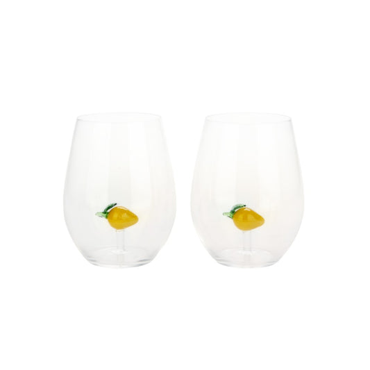 Balvi Botanical Lemon Glasses Set of 2