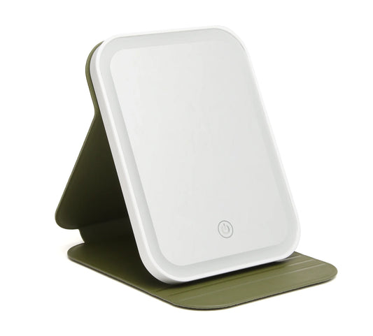 Alice Wheeler Kensington LED Travel Mirror Olive