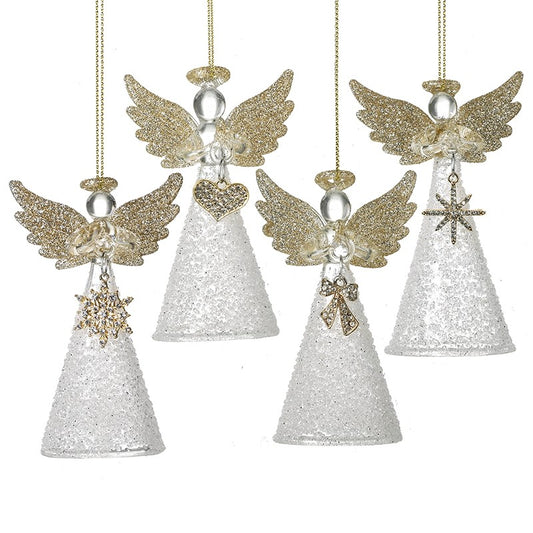 Gold Hanging Christmas Angels