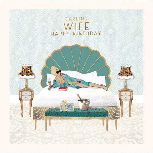Darling Wife Birthday Greetings Card