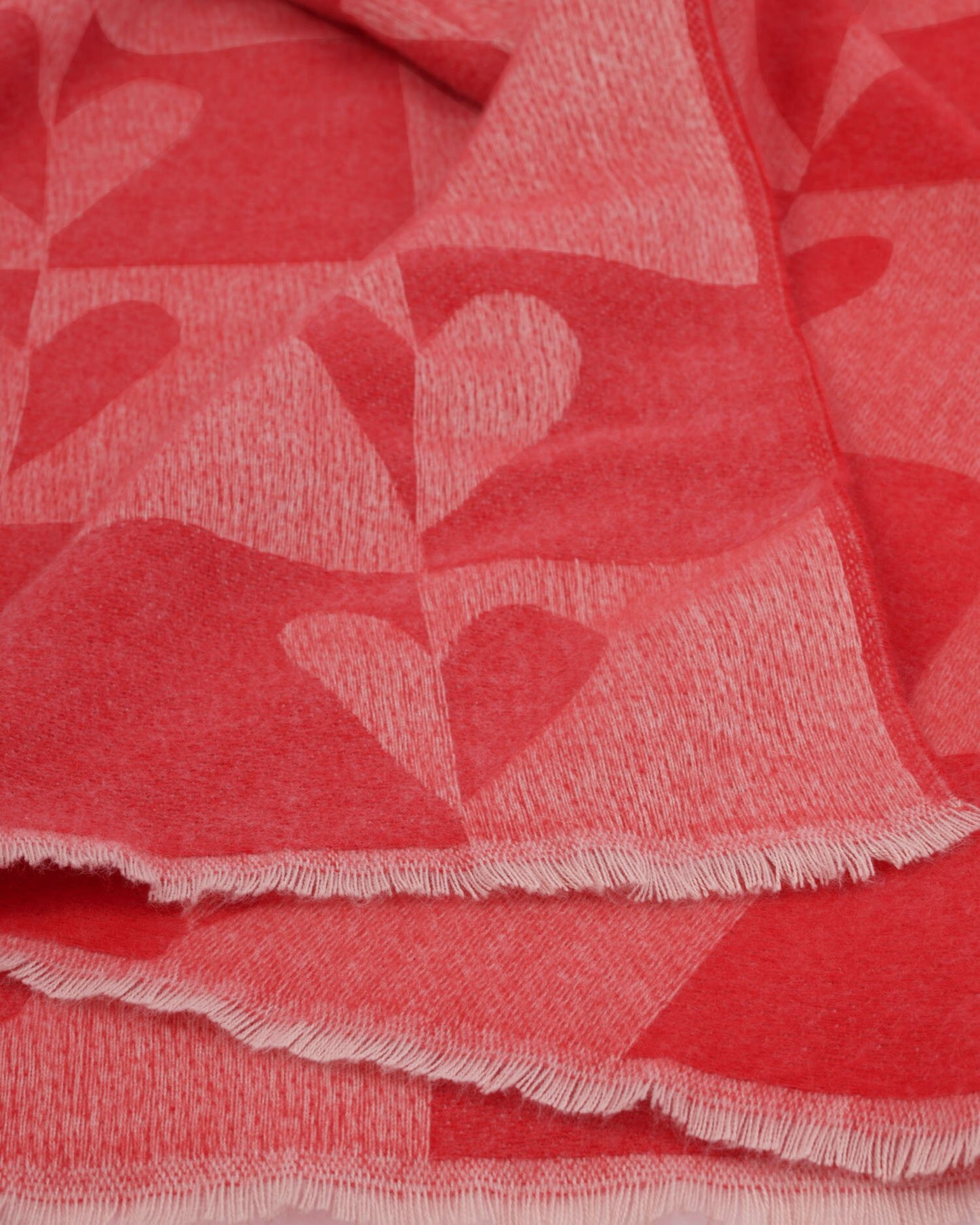 Katie Loxton Heart Print Blanket Scarf in Pink & Red