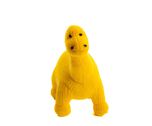 Yellow Diplodocus Baby Rattle