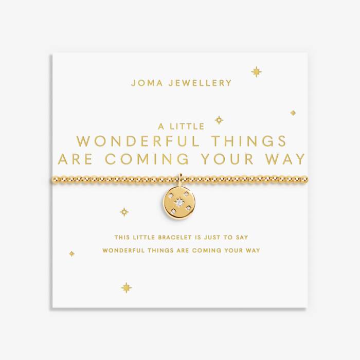 A Little Wonderful Things Are Coming Gold Bracelet