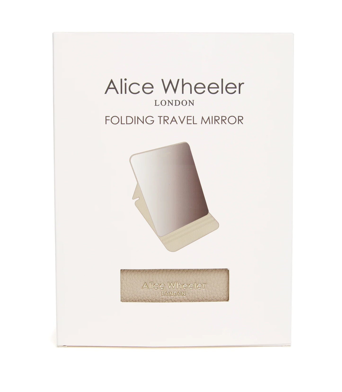 Alice Wheeler Folding Travel Mirror Stone