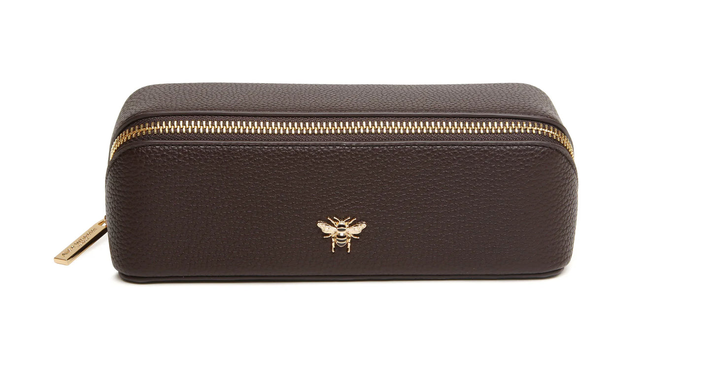 Alice Wheeler Small Train Case in Chocolate