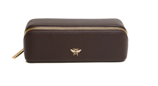 Alice Wheeler Small Train Case in Chocolate