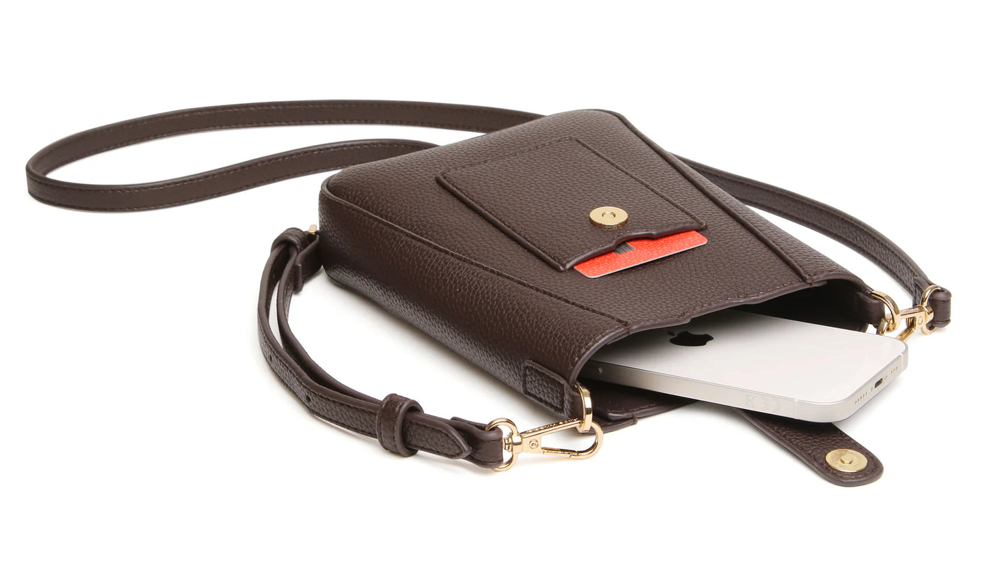 Alice Wheeler Kensington Phone Crossbody Bag Chocolate