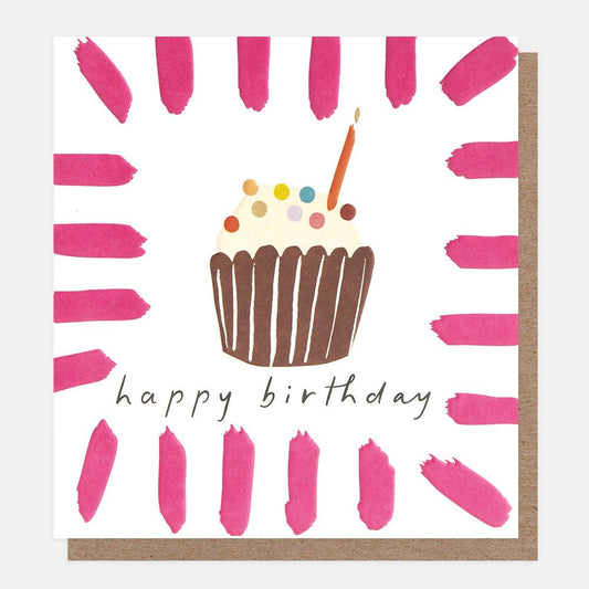Happy Birthday Cupcake Greetings Card