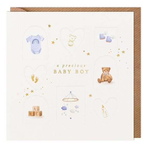 Precious Baby Boy Card Greetings Card