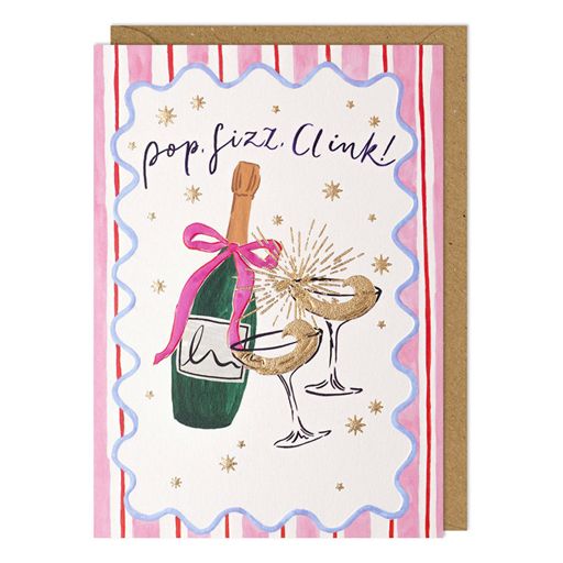 Pop, Fizz, Clink Birthday Greetings Card