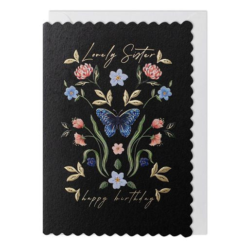Happy Birthday Lovely Sister Greetings Card