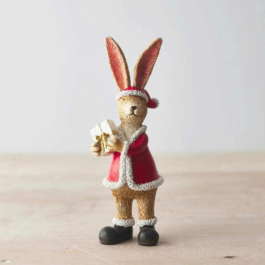 Jasper Rabbit Santa Decoration