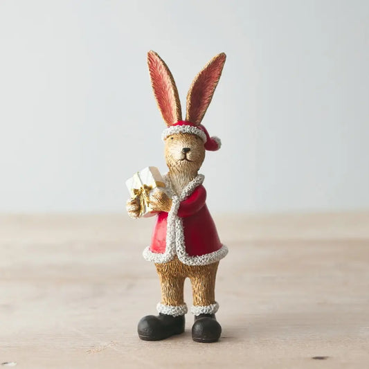 Jasper Rabbit Santa Decoration