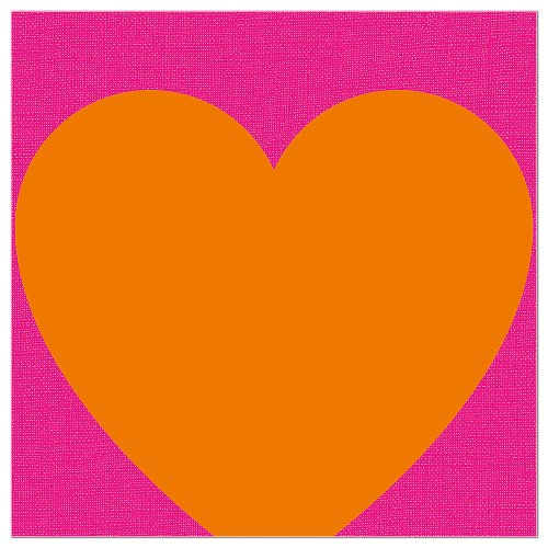 Vibrant Orange Heart Paper Napkins