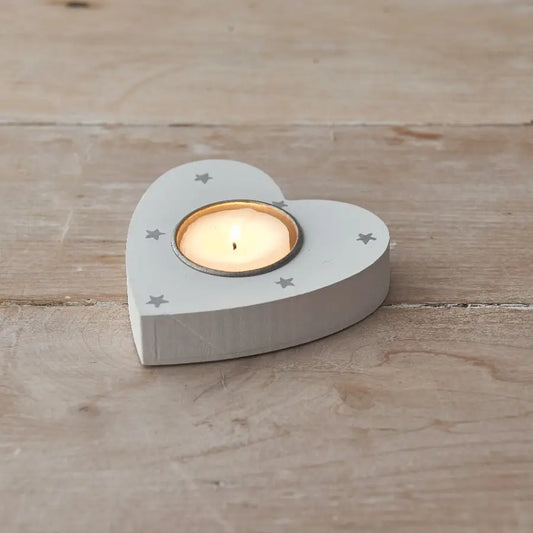 White Heart T-Light Holder