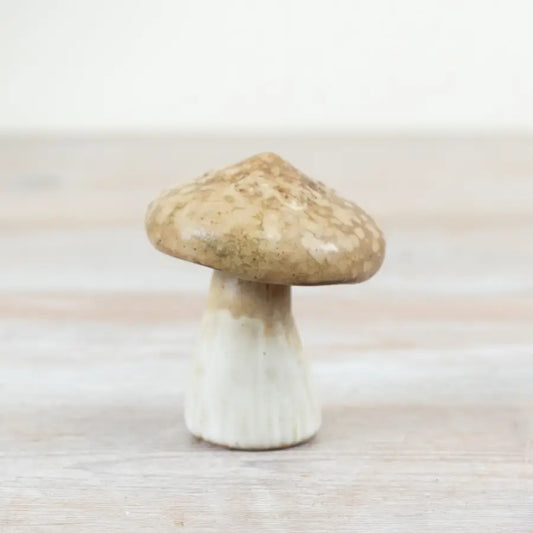 Mushroom in Natural Stoneware Decoration