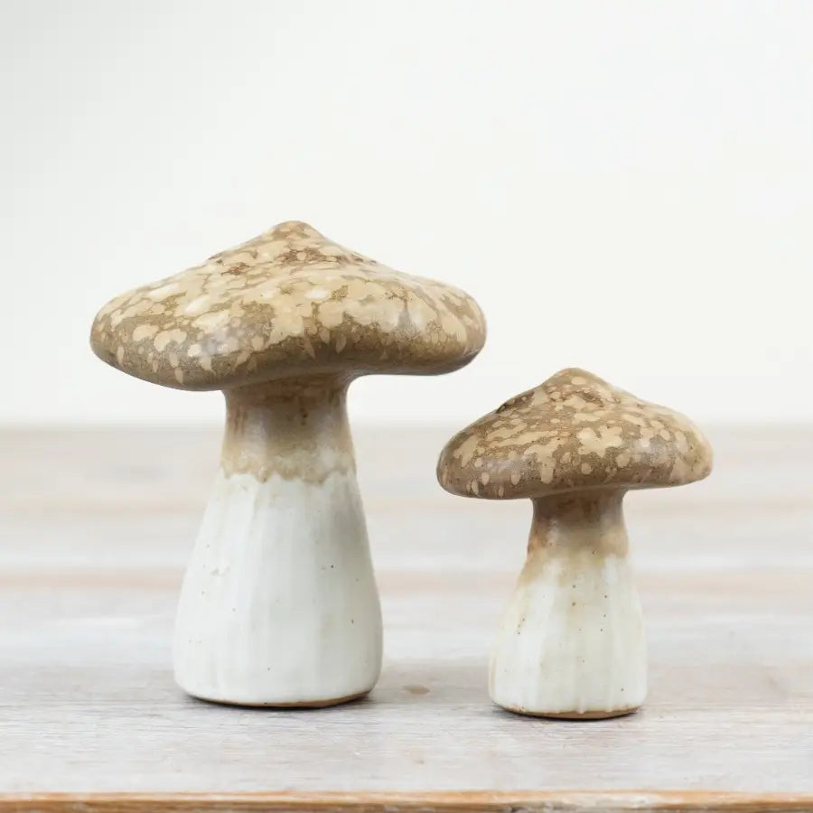Mushroom in Natural Stoneware Decoration