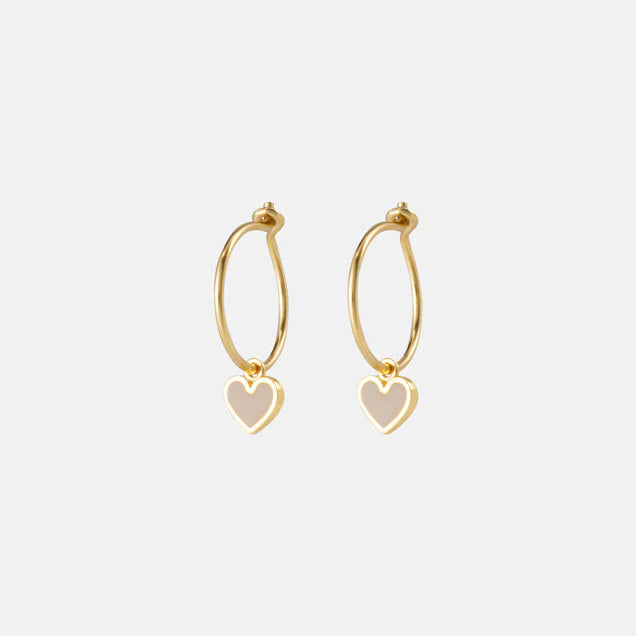 Latte Heart Earrings