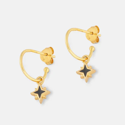 Slate Star Earrings Gold
